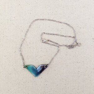 Chevron ceramic necklace